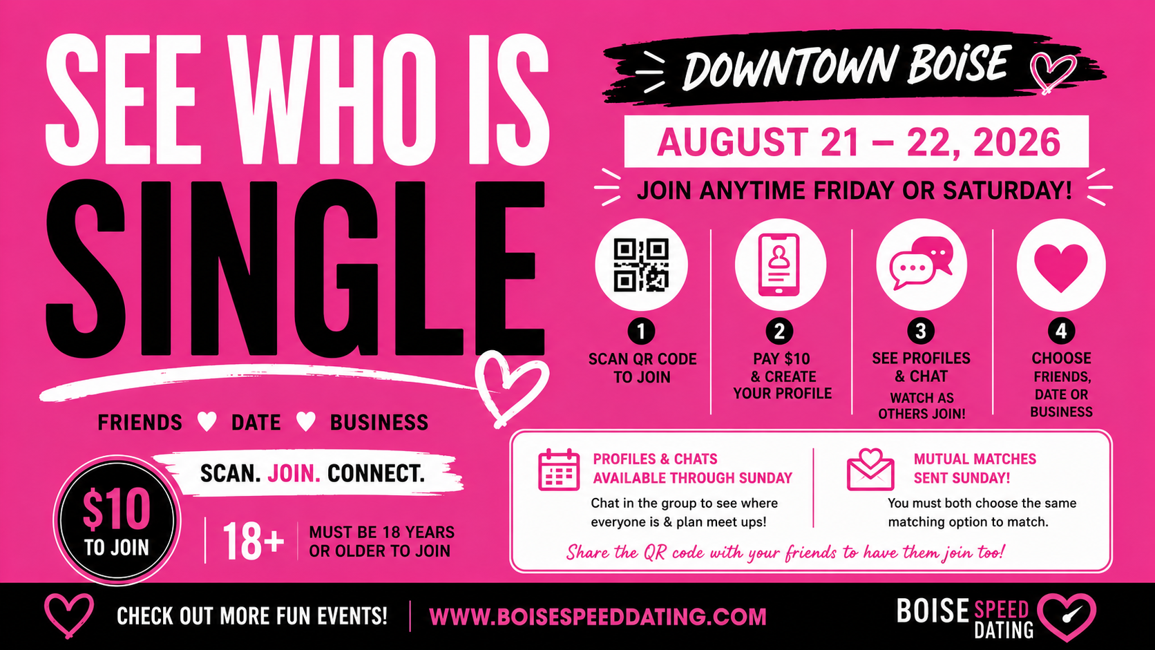 See Who is Single Downtown Boise